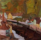 Village by the River by Egon Schiele